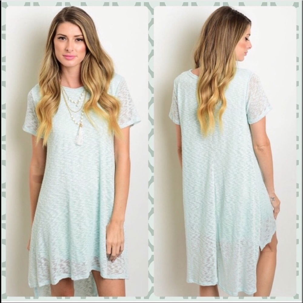 Mint Lined short sleeve dress!